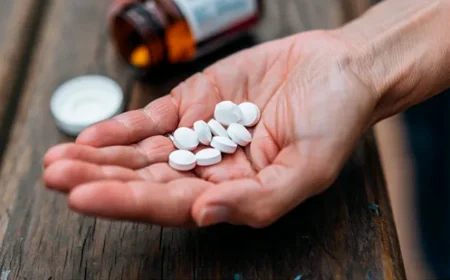 Рассыпанные таблетки на руке